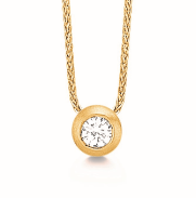 14KT Collier m. 0,12CT W SI