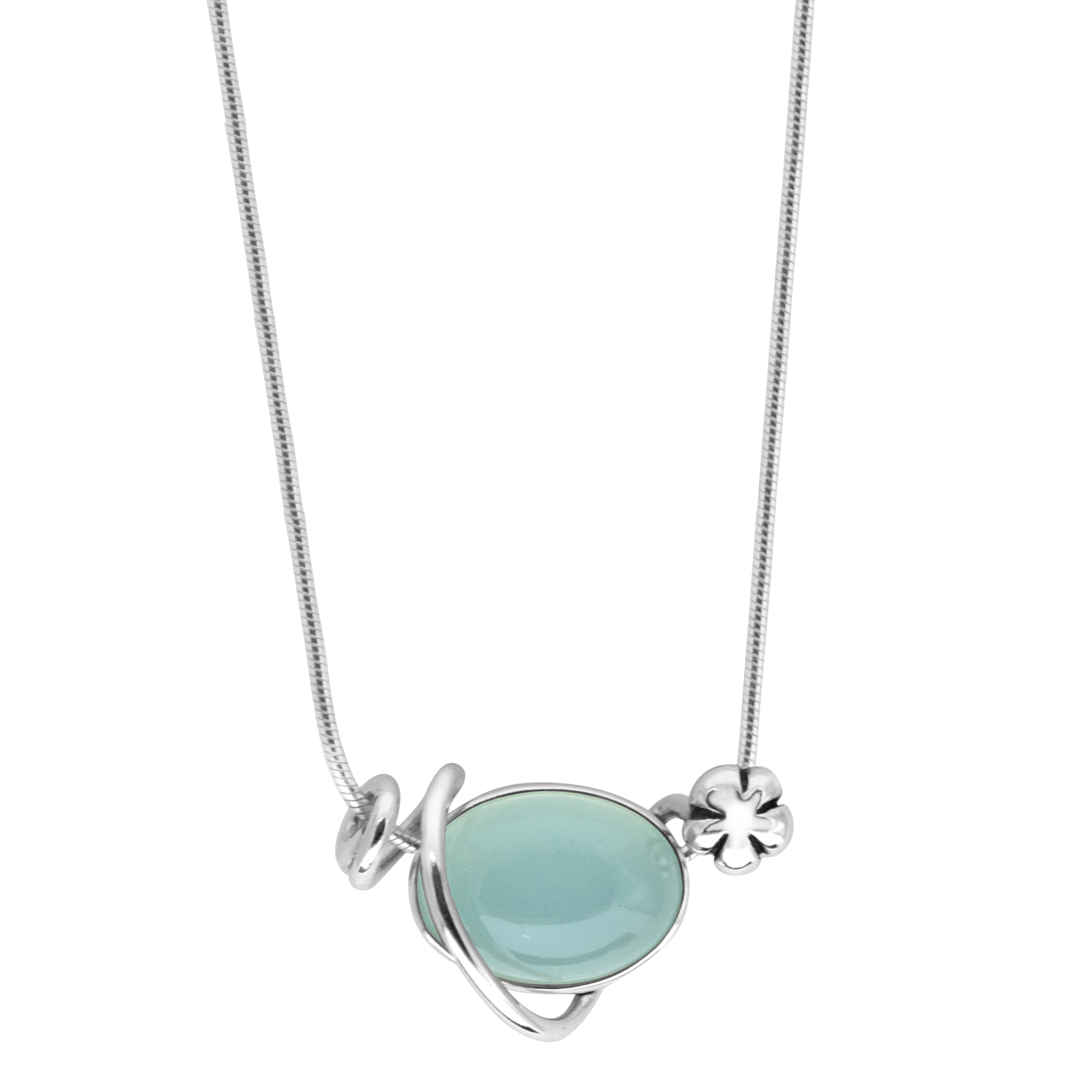 Collier - Blurred Blue calcedon