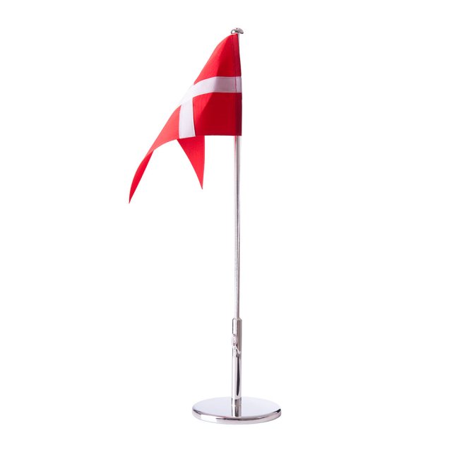 Forkromet flagstang uden motiver, 30 cm