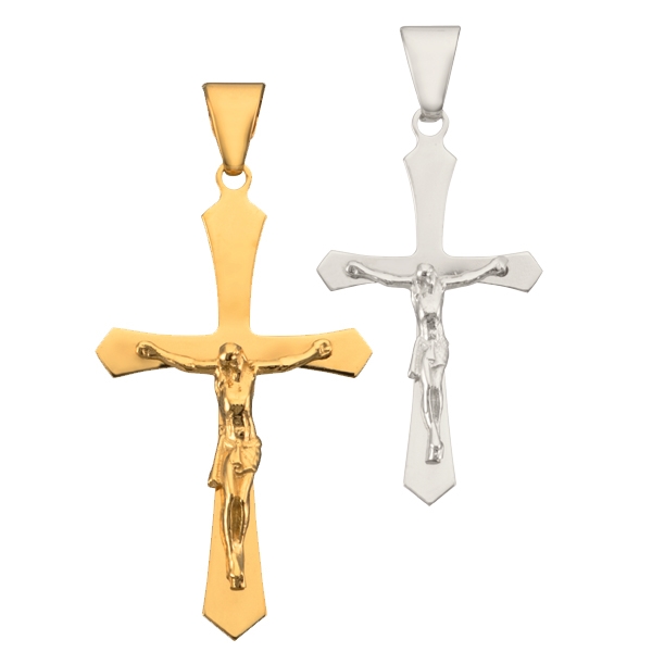 Kors med Jesus, sølv eller guld