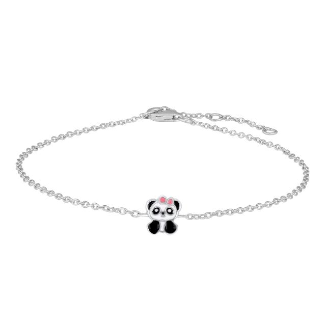 Rhd. Sølv armbånd panda