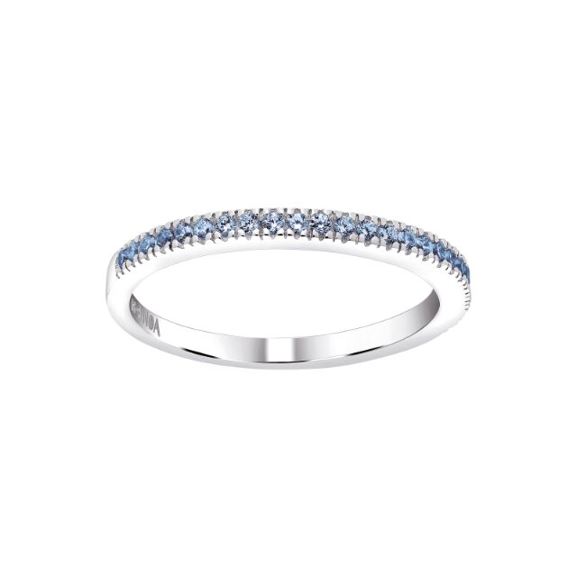 Rhd. sølv ring lyseblå cz HELLENOR
