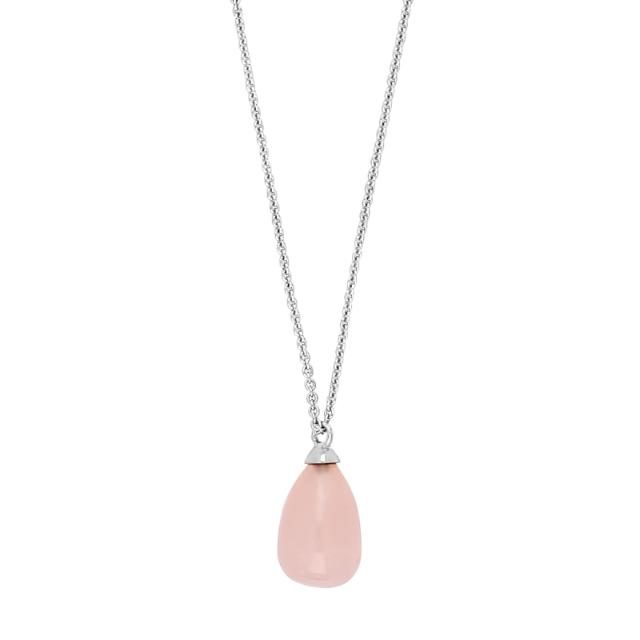 Rhd. sølv vedhæng SWEETS52 rosa quartz