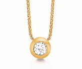14KT Collier m. 0,12CT W SI
