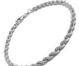 Cordel kæde i sølv