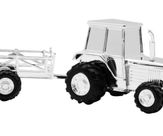 Forkromet sparebøsse traktor m. vogn