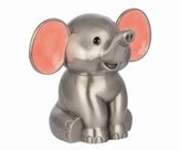 Fortinnet sparebøsse elefant m. lyserøde ører