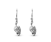 HANGING GRAPES, EAR RING, SILVER